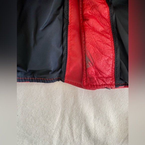 Branded Garments Inc Vintage Vibrant Red Leather Motorcycle Jacket USA Made 38 - Picture 12 of 14
